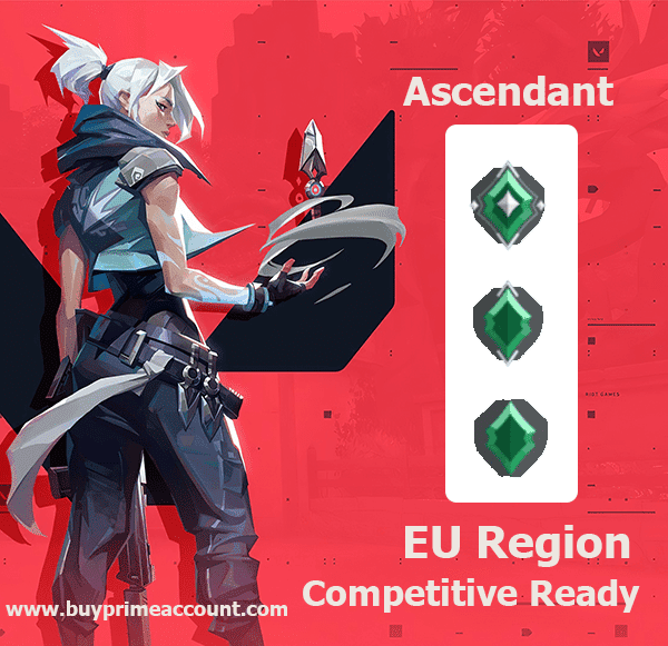 Buy Valorant Cheap EU Region Ascendant Ranked Account